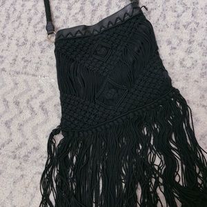 Boho fringe shoulder bag